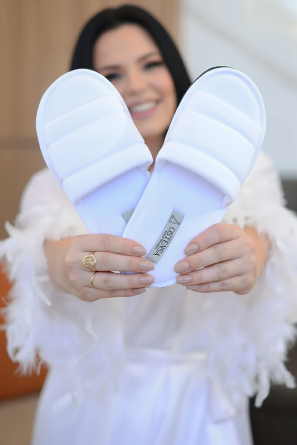 Pantufa Chinelinho Bia Noiva Prática de Lavar