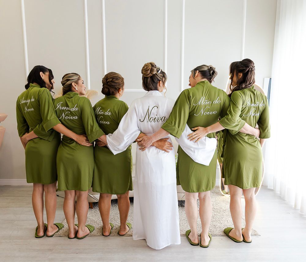 Robe Verde Oliva Merida Madrinha Mãe da Noiva Musgo NÃO Amarrota