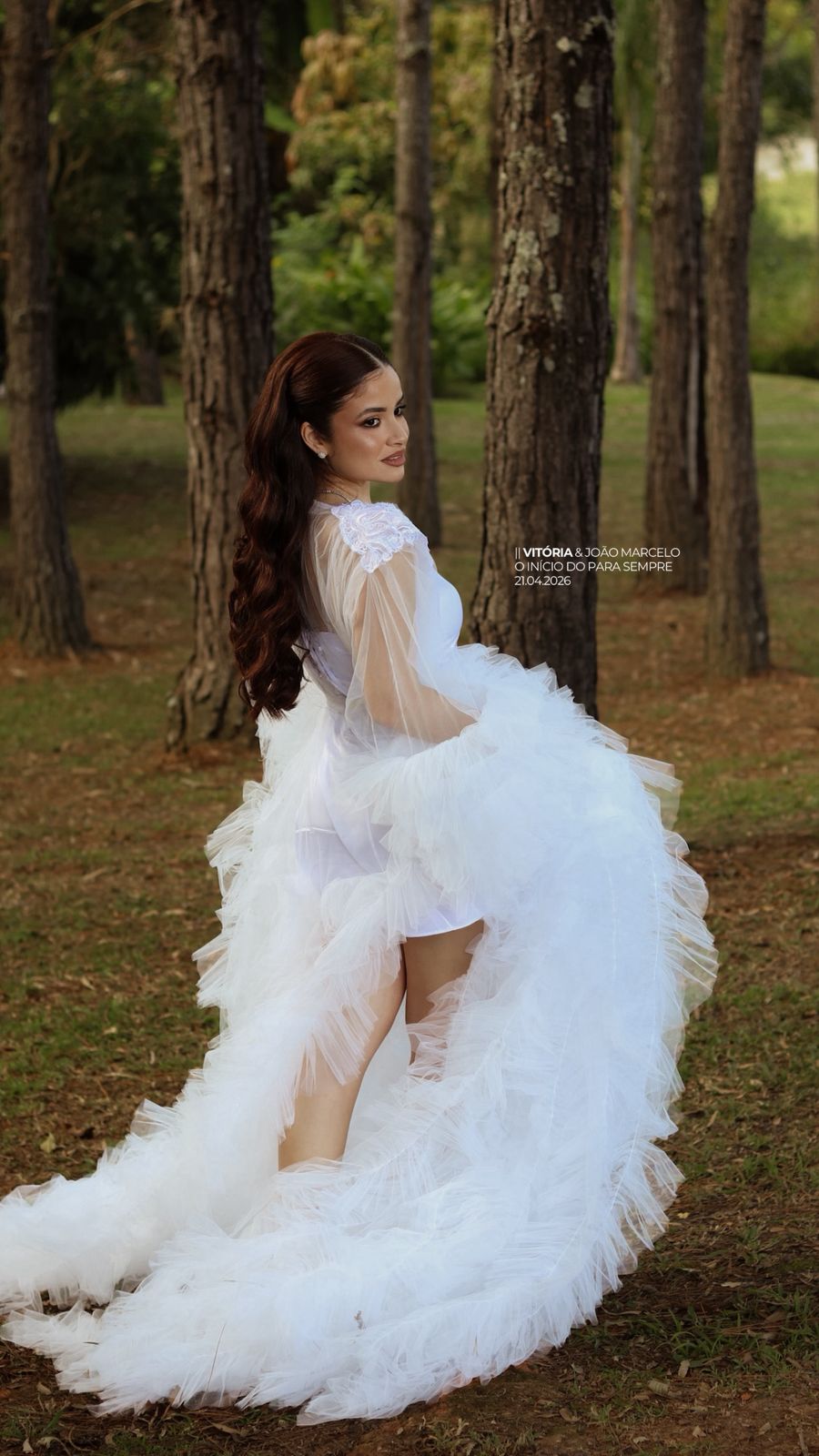 Robe Luana Todo de Tule Fashionista com Camisola
