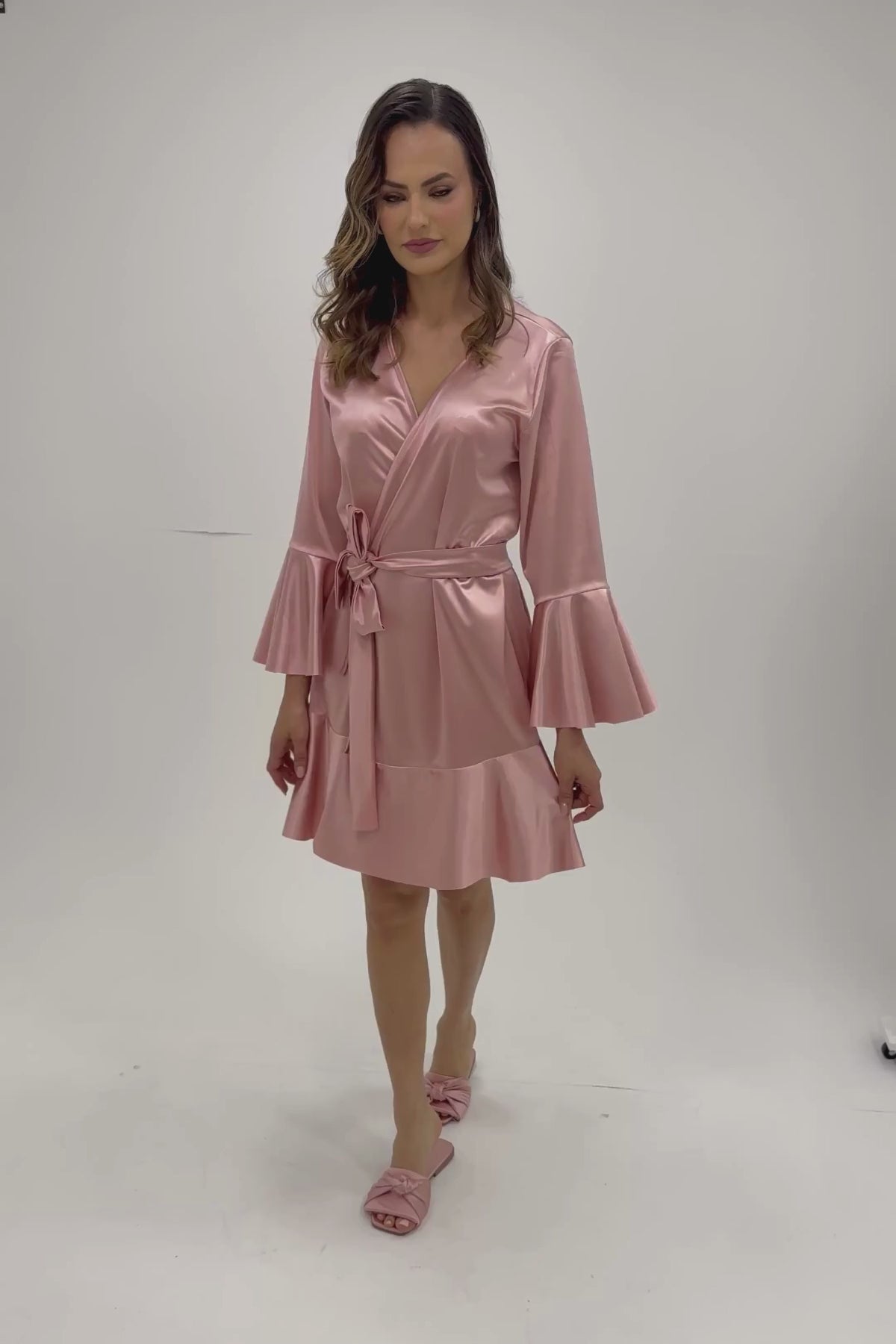 Robe Brisa Luxo Rose NÃO Amarrota