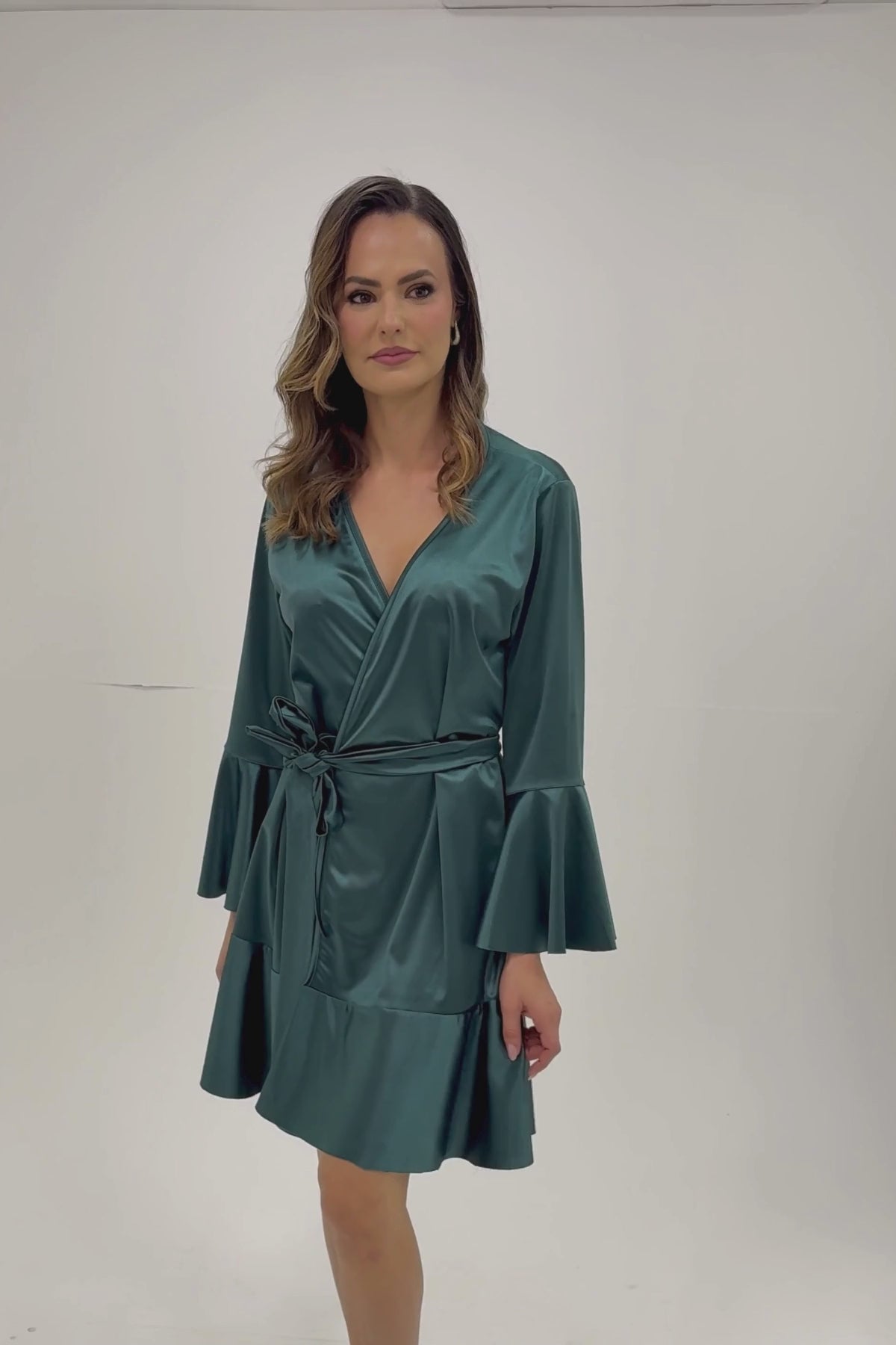 Robe Brisa Luxo Verde Musgo NÃO Amarrota