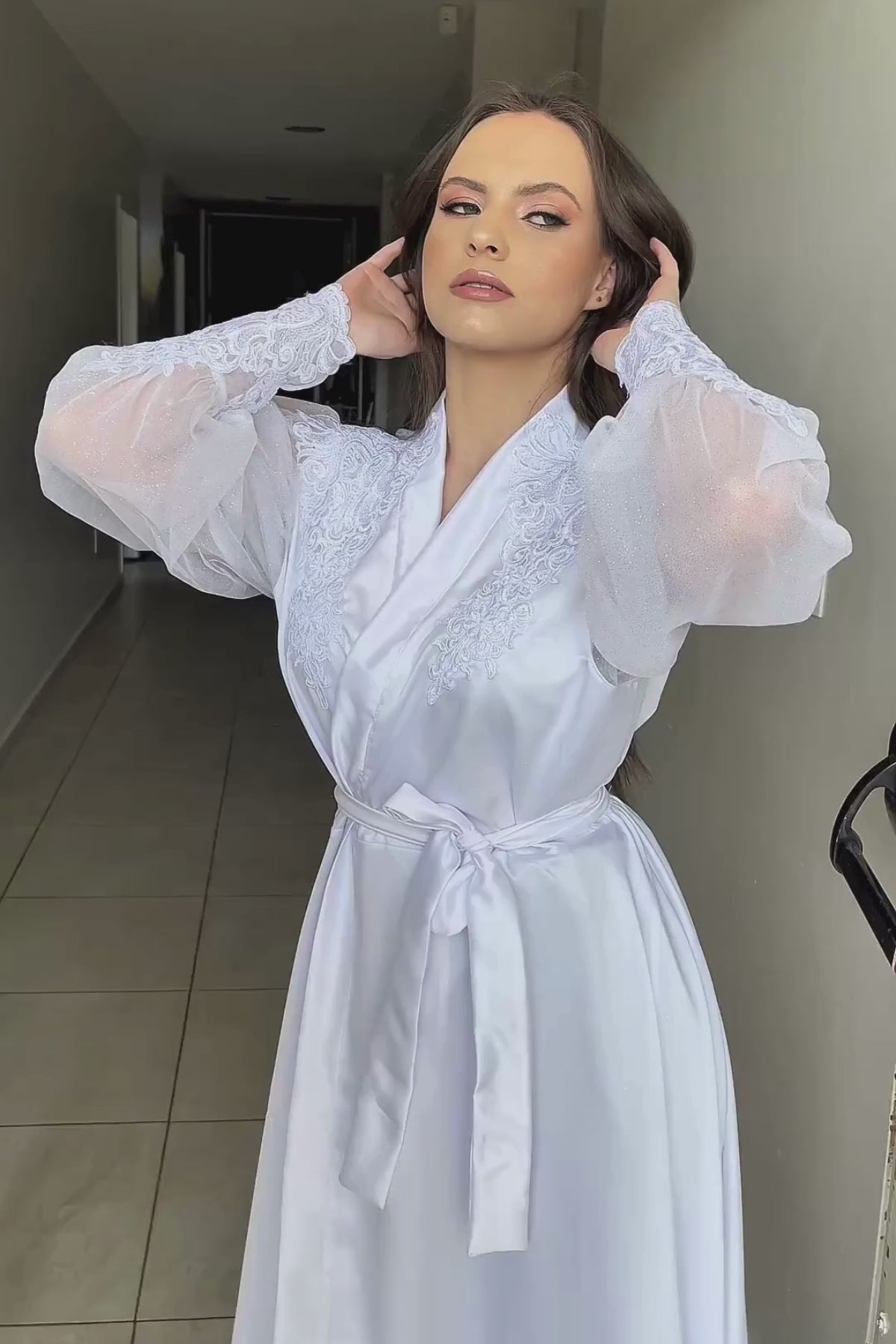 Robe Eva Imperial com Guipir Sofisticado
