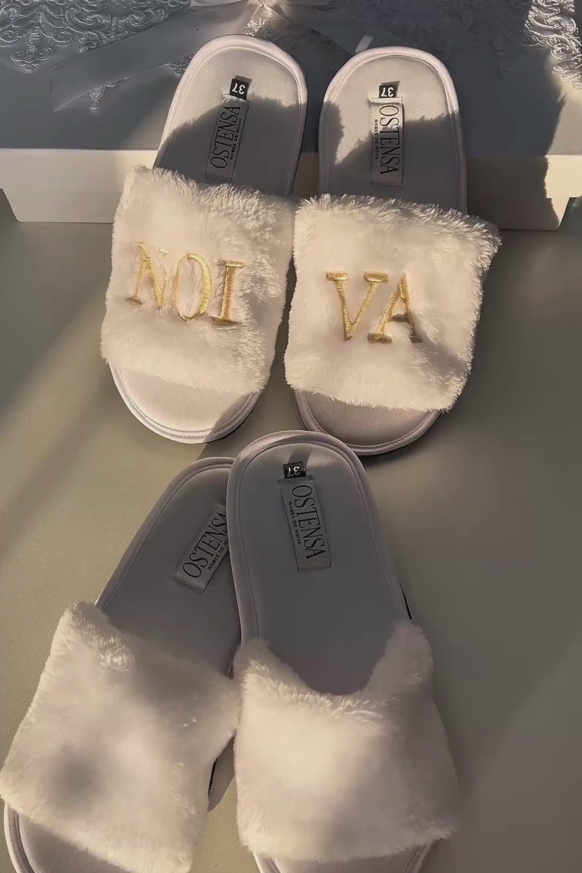 Pantufa Chinelinho Fabi Noiva Pelúcia Macia