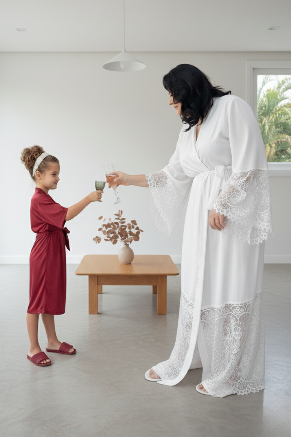 Robe Marsala Merida Madrinha Mãe da Noiva e Daminha NÃO amarrota