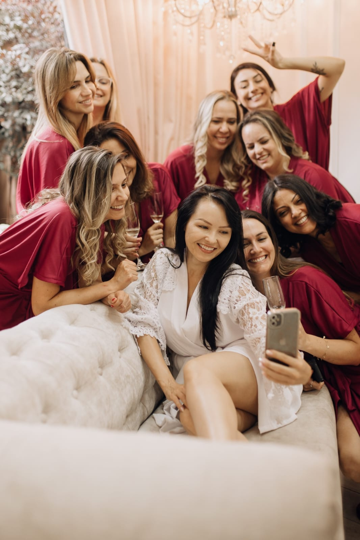 Robe Marsala Merida Madrinha Mãe da Noiva e Daminha NÃO amarrota