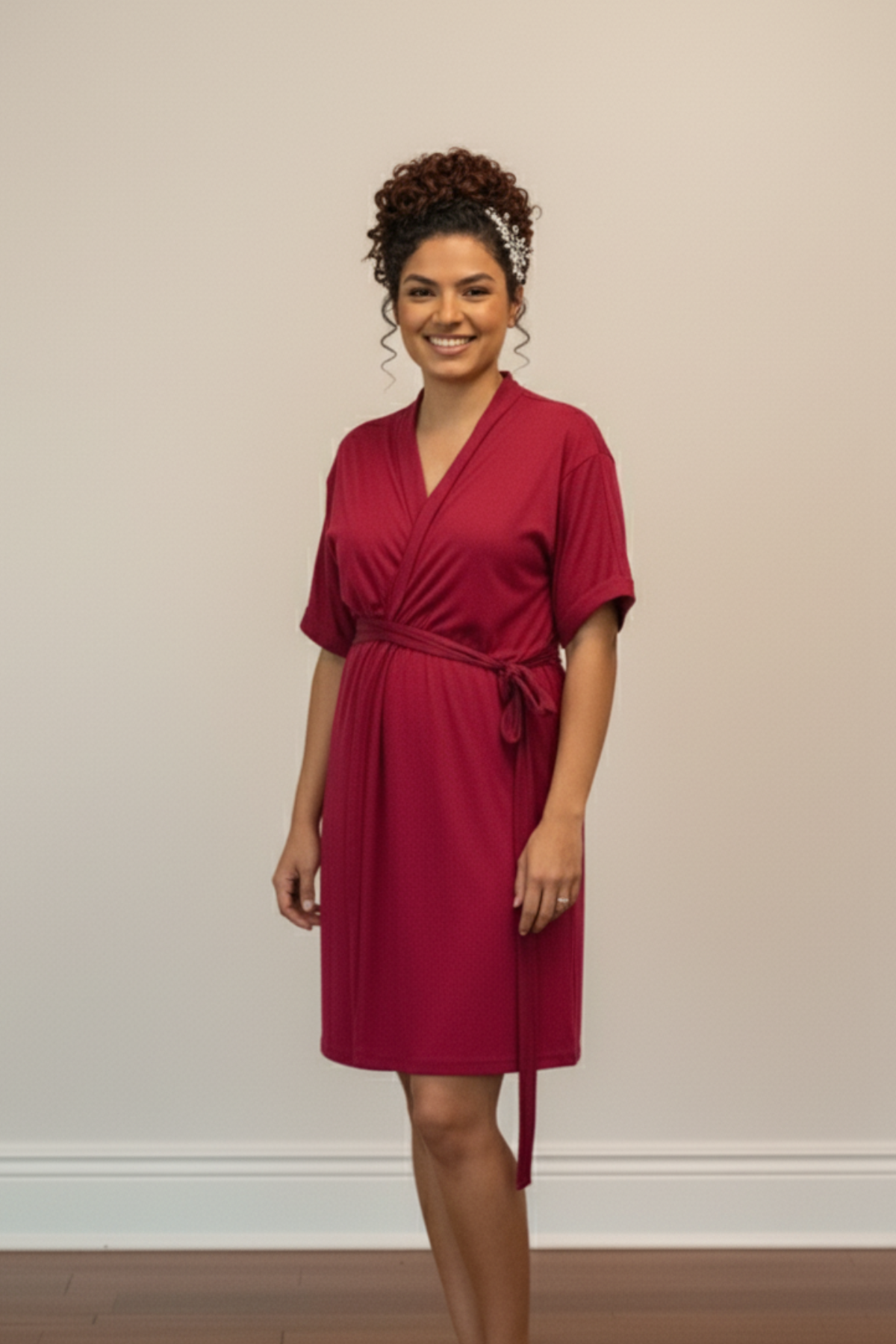 Robe Marsala Merida Madrinha Mãe da Noiva e Daminha NÃO amarrota