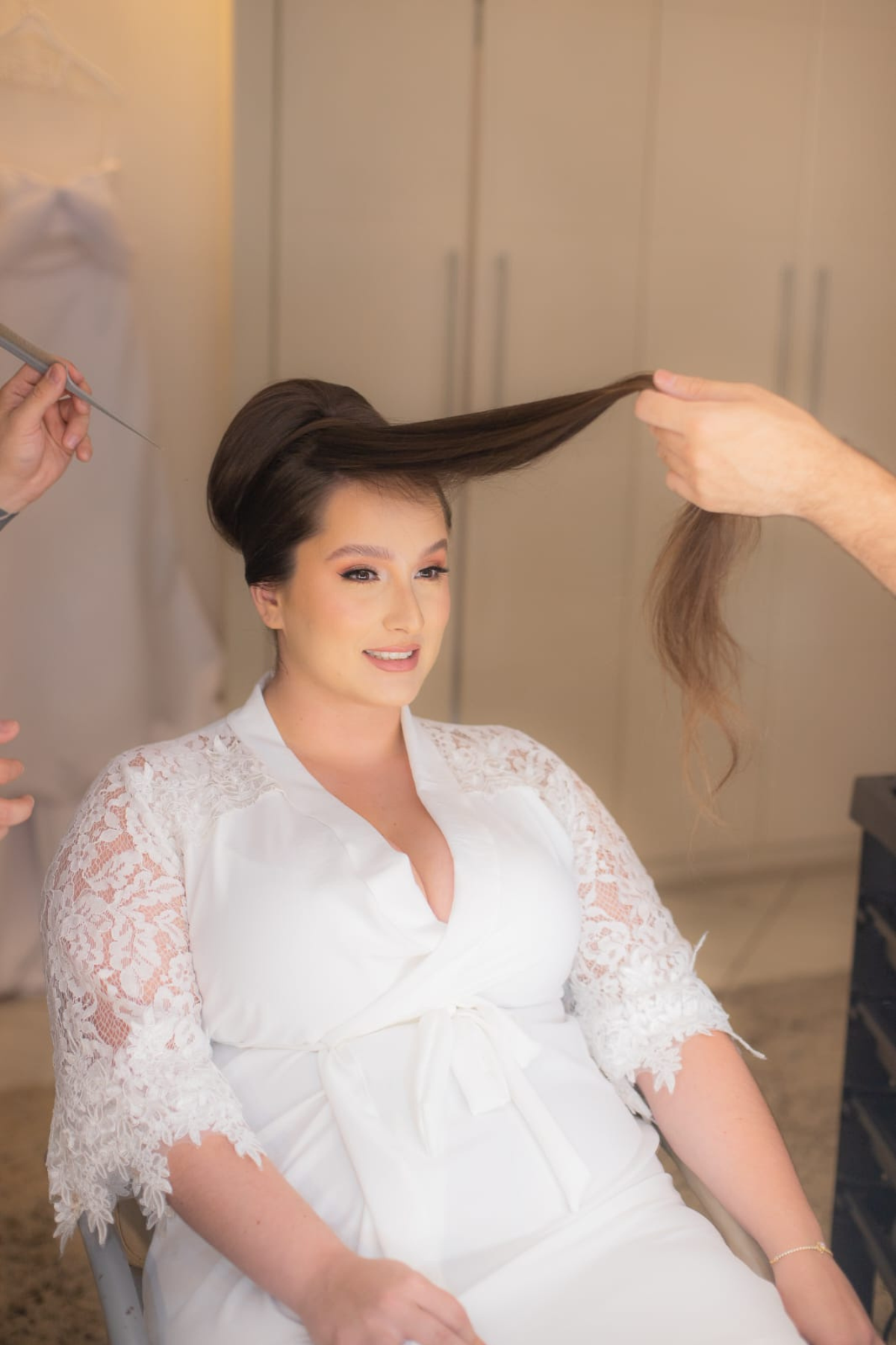 Robe Aurora Curto com Renda e Guipir Classico e Atemporal Noiva Boho Chic