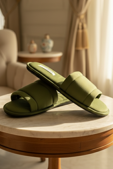 Pantufa Chinelinho Merida Verde Oliva Solado Antiderrapante