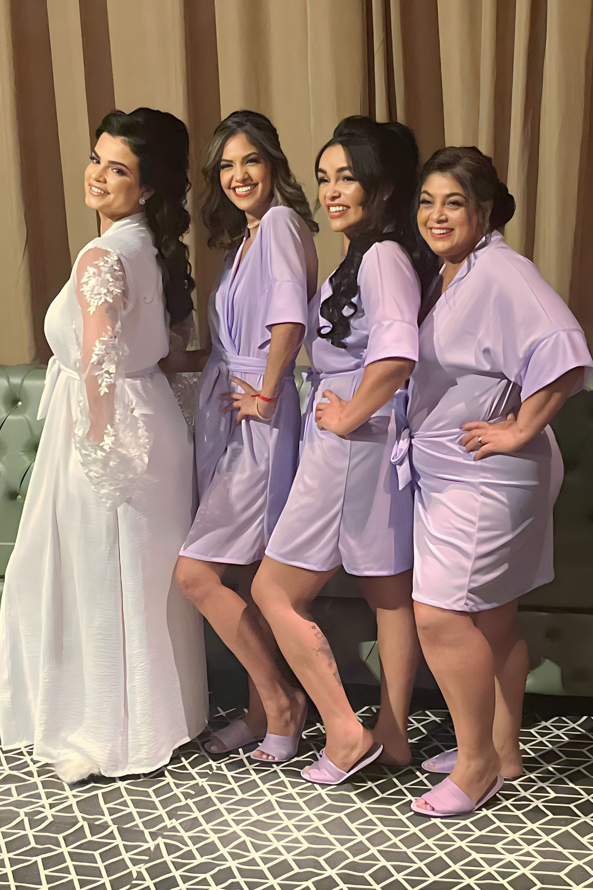 Robe Lilás Merida Madrinha Mãe da Noiva e Daminha NÃO amarrota