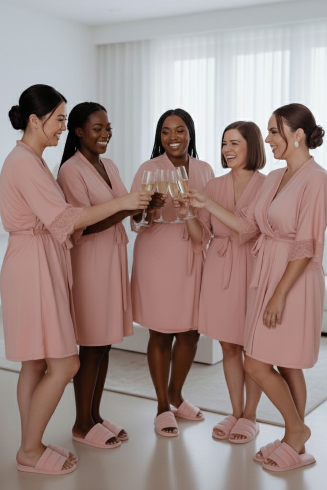 Robe Leticia Rosê com Renda Madrinha Mãe da Noiva e Daminha