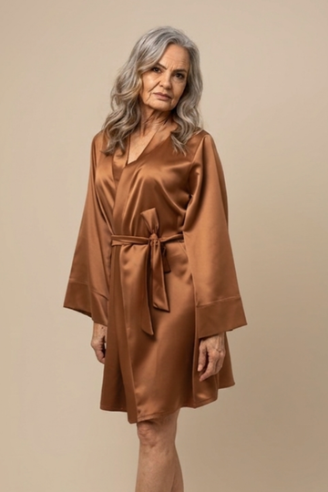 Robe Lira Marrom NÃO Amarrota