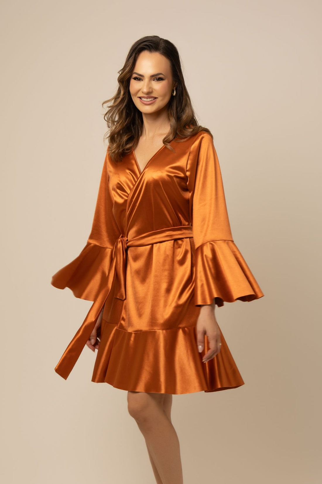 Robe Brisa Luxo Terracota NÃO Amarrota