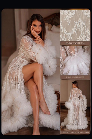 Robe Iara Todo de Tule Fashionista com Camisola